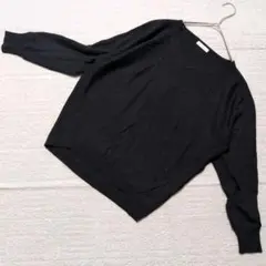 a.v.v standard Vネック長袖ニット ブラック Sサイズ