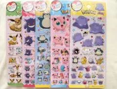 【韓国限定】ポケモン5サイズステッカー　5枚セット♥︎︎∗︎*゜5sizeステッカー