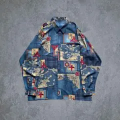 Cosso archive all pattern box shirt y2k