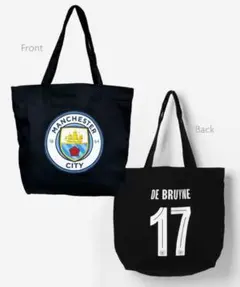 マンチェスター・シティ 17 Kevin de Bruyneキャンバストート 黒