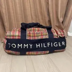 TOMMY HILFIGER チェック柄ボストンバッグ