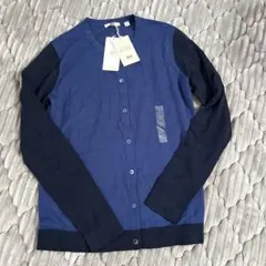 UNIQLO エクストラファインメリノウール カーディガン ブラック ブルーM