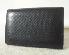 良品　carcru　カルクル　ブラック　黒　レザー　本革　名刺入れ　カードケース