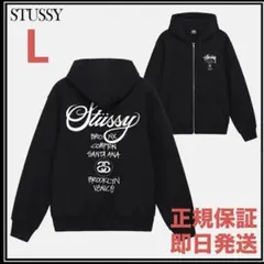 ❗️期間限定SALE❗️ステューシー ワールド ツアー ジップ フーディ 黒Lのサムネイル