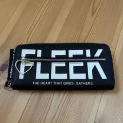 ファスナー長財布 ブラック 子供用
