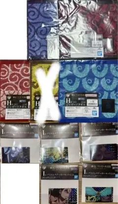 ワンピース　一番くじ　タオル　ステッカーセット