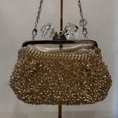 ✨美品✨ アンテプリマ ワイヤーバッグ フラワー ビジュー シャンパンゴールド ✨美品✨ アンテプリマ ワイヤーバッグ フラワー ビジュー シャンパン