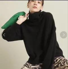 ビューティアンドユース　ウールカシミアアクアタートルネックニット