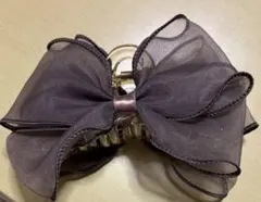 ブラウンリボンヘアアクセサリー