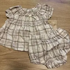 西松屋 チェック柄セットアップ 80