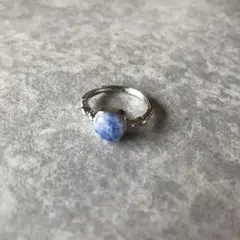 【静謐な青】心を満たすお守りリング 〜デュモルチェライト〜
