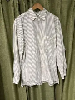 UNIQLO U コットンオーバーサイズストライプ長袖シャツ Lサイズ