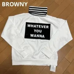 BROWNY ブラウニー タートルネック 長袖 トレーナー フリーサイズ