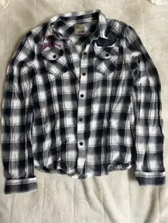 Disney ミッキーマウス チェック柄シャツ M