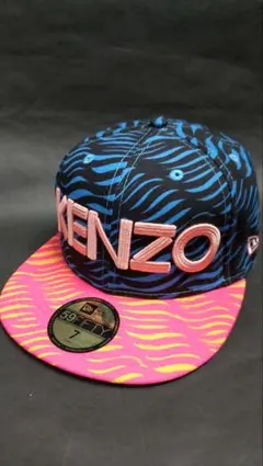 NEWERA×KENZO PARISコラボゼブラアートキャップ7ブルーピンク7