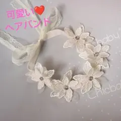 [렘넌트2] 플라워 칸무리 ♥️ 베이비 키즈 카츄샤 리본 헤어밴드 p5 라지
