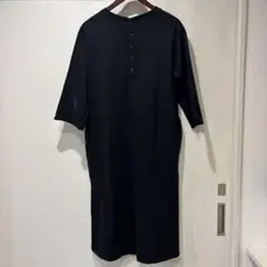 H.A.K ハク　スウェット　ワンピース　星　刺繍　スター　ブラック　128