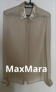 訳アリMaxMaraシルクブラウスMのサムネイル