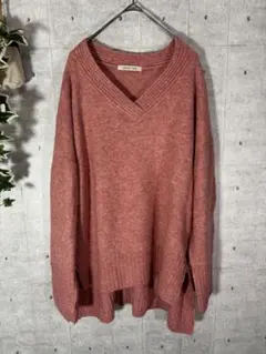 abahouse ニット オーバーサイズ セーター ピンク レディース 古着