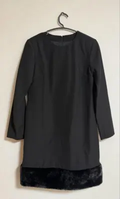 Birthday Bash ファーワンピース　黒