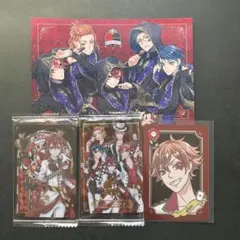 ツイステ ハーツラビュル寮 ウエハース メタル カード ポストカード 5点