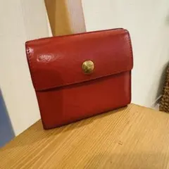 イルビゾンテ IL BISONTE ダブルホック 赤 レッド 2つ折り財布