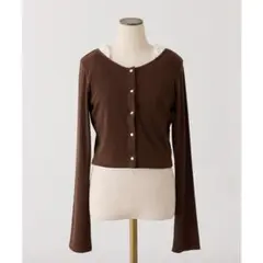 NICE CLAUP(ナイスクラップ)茶色カーディガン