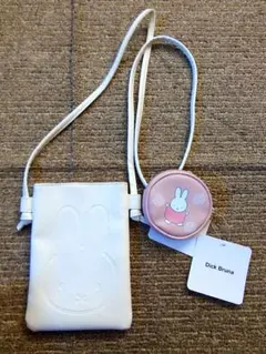 ★Dick Bruna ミッフィーエンボス スマホショルダーバッグ＆コインケース