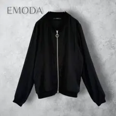 【EMODA エモダ】　light ciffon ブルゾン　薄手　シアー　黒のサムネイル