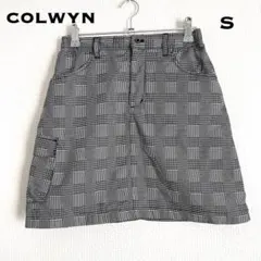 コルウィン【S】レディースゴルフスカート/グレーチェック柄/秋冬/ポケット多数