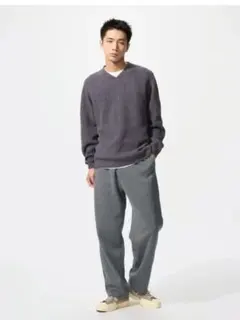 値下げ　完売　新品　今期ユニクロニットフリースイージーアンクルパンツ　Ｌ