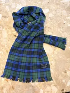 Abercrombie & Fitch タータンチェック マフラー　ブルー