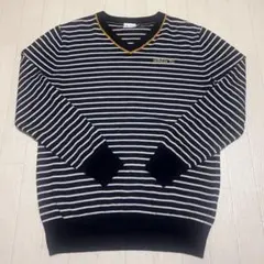 adidas ストライプ ニットセーター Lサイズのサムネイル