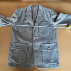 グレー系チェック柄テーラードジャケット