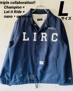 【限定品】チャンピオン×レットイットライド×ナノ・ユニバース　コーチジャケットL