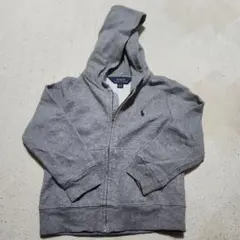 POLO RALPH LAUREN ジップアップパーカー グレー 4/4T
