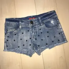 ☆新品☆ スタッズ ダメージ デニム ショーパン ショートパンツ w61