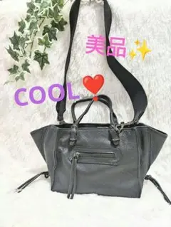 カッコイイ❣️dレザー ショルダーバッグ 本革 黒