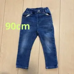 ブランシェス デニムブルー ストレートパンツ　ロングパンツ　90cm