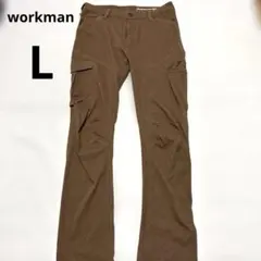 workman メンズ　ストレッチ　カーゴパンツ　作業パンツ　ブラウン　L
