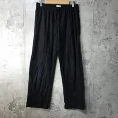 B558古着　無地パンツ　パジャマパンツ　黒　90s Y2K