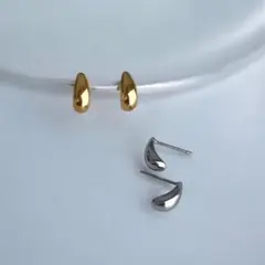 極上の着け心地♡つけっぱなし!OK◆小粒 ビーンズ ピアス◆316L ステンレス