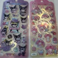 サンリオ Kuromi My Melody ドロップ シール クロミ マイメロ