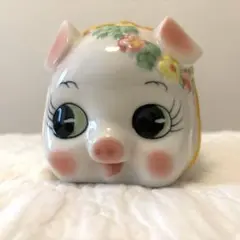 可愛い　豚さん　貯金箱　レトロ　陶器