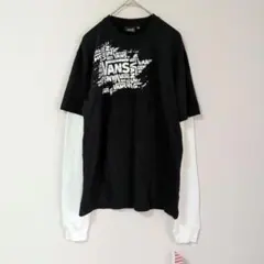 VANS 長袖シャツ レイヤード ロゴ ブラックのサムネイル