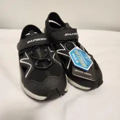 【新品タグ付】瞬足 23.0cm サンダル 黒 エアストームマックス 水陸両用