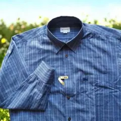 バーバリー メンズ 長袖シャツ チェック ブルー系/LY