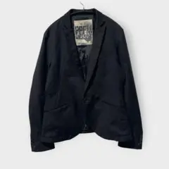 PPFM 00s Y2K テーラードジャケット ブラック 裏地チェック M