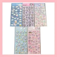 即日発送☘️正規品❣️DAISO ぷくっとシール サンリオ 5枚 セット ダイソー