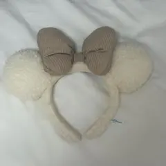 ディズニー　カチューシャ　ミニー　ボア